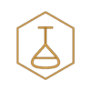 research grade flask metallic outline